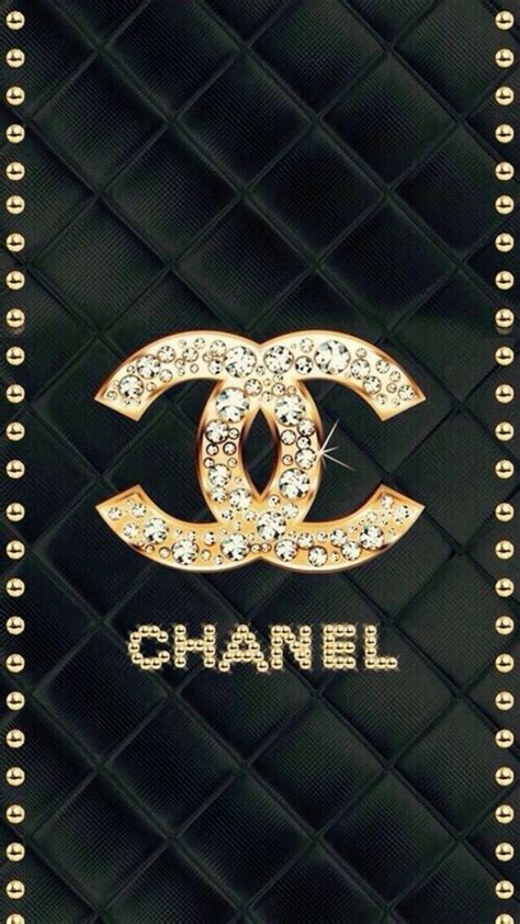 chanel wallpaper gold and black